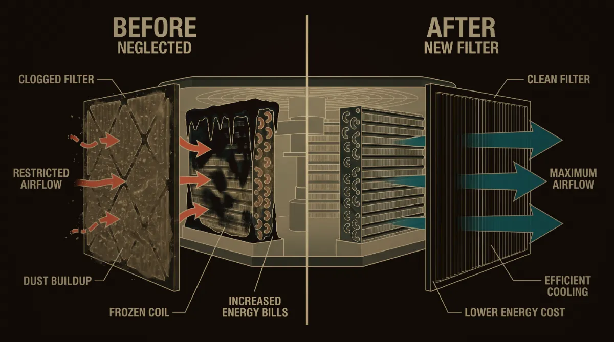 Illustration: A filter, before and after