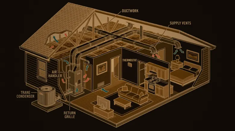 Illustration: How air moves through the house