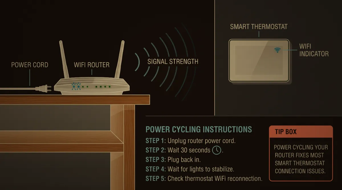 Illustration: A smart thermostat