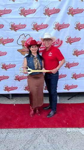 Cowboy&rsquo;s ribbon cutting on Blanco Road