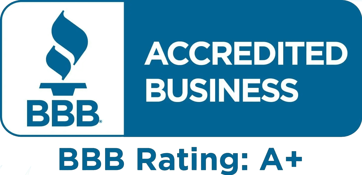 Better Business Bureau logo for an A plus rated business
